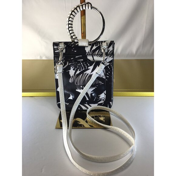 Carlos Santana Crossbody Purse Bag Handbag Tropical Black & White Pattern - NWT - Picture 13 of 16